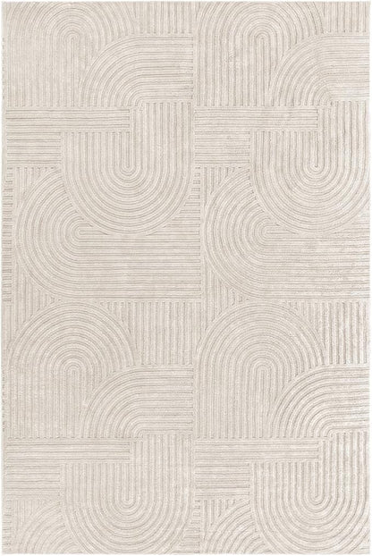 Pauwer 6x9 Washable Area Rugs for Living Room Modern Beige Solid Color Soft Fluffy Rugs for Bedroom Non Slip Boho Accent Indoor Mat Floor Carpet Cover for Kids Room Dining Room Kitchen Office