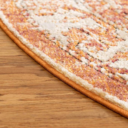 Unique Loom Isabella Collection Area Rug - Adjani (5' 1" x 8' Oval, Rust Red/ Black)