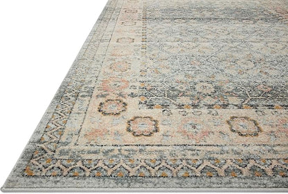 Loloi Jocelyn Collection JOC-04 Sky/Multi 5'-5" x 7'-6" .38" Thick Area Rug