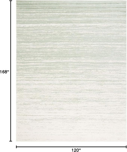 SAFAVIEH Area Rug 10x14 - Adirondack Collection - Large - Sage & Ivory, Modern Ombre Design, Non Shedding & Easy to Clean, Ideal for Living Room, Bedroom, Office, Dining Space (ADR113X)