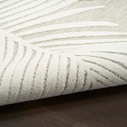 Nourison Home Suncoast Grey 9' x 12' Area Rug - Easy Clean, Non Shedding, Bed Room, Living Room, Dining Room, Kitchen (9' x 12')