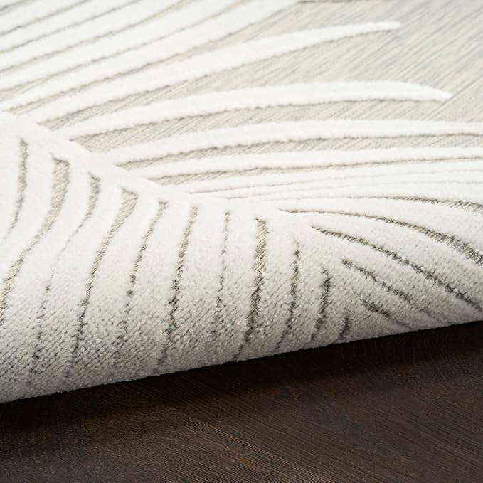 Nourison Home Suncoast Grey 2' x 6' Area Rug - Easy Clean, Non Shedding, Bed Room, Living Room, Dining Room, Kitchen (6' Runner)
