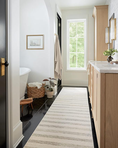 Loloi Chris Loves Julia Chris Collection CHR-05 Ivory/Slate 2'-6'' x 9'-9'', .50" Pile Height, Runner Rug
