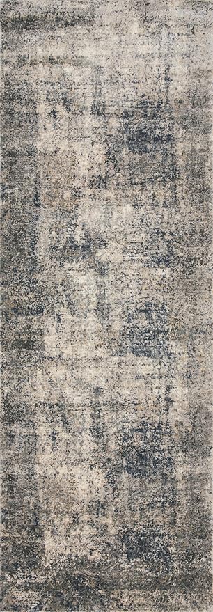 Loloi Teagan Collection TEA-05 Denim/Slate 6'-7" x 9'-2" Area Rug, Large, Soft Neutral Rug, High-Traffic for Living Room, Bedroom, Home Office, Dining Area