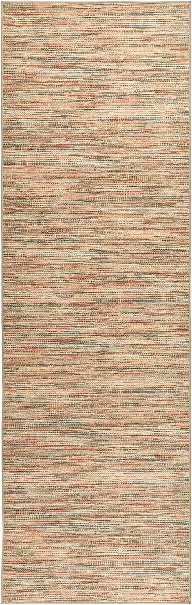 Dash & Albert Clay Multi Machine Washable Rug, Runner-2.5 X 8 Feet, Multi Stripe Pattern