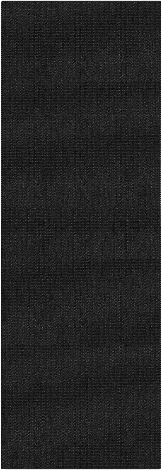 IOHOUZE Washable Exrea Long Hallway Runner Rug 3x14 Non Slip Rubber Backed Kitchen Runner Entryway Runner Indoor, Woven Rugs Floor Carpet for Kitchen Hall Entryway Stair,Black/Grey