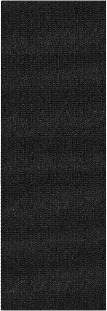 IOHOUZE Washable Runner Rug 3x8 Non Slip Rubber Backed Wide Hallway Runner Entryway Runner Indoor, Kitchen Rugs Woven Floor Carpet for Hall Entrance Bedroom, Black/Grey