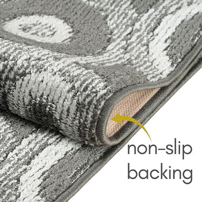 Custom Size Long Grey Hallway Runner Rug | Cut to Length 2'3" x 13' (Runner) | Non-Slip & Machine Washable | REMNAZ
