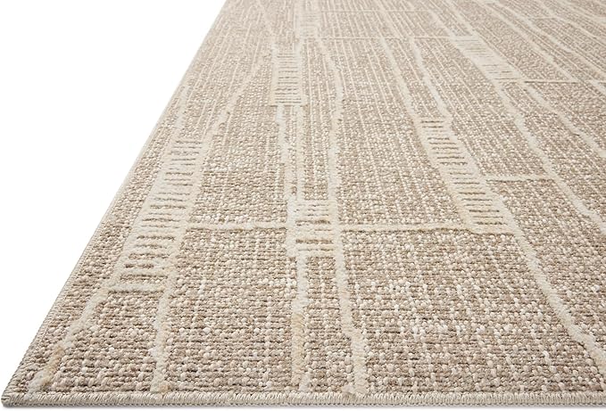 Loloi Amber Lewis Bexley Collection BEX-05 Mushroom/Natural 11'-6" x 15' Area Rug Neutral, Textured, Living, Bedroom, Dining, Carpet