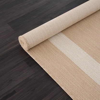 CAMILSON Outdoor Rug 5x7, Modern Outside Rugs for Patios Porches Waterproof Durable Washable Non-Shedding, Easy-to-Clean Indoor Outdoor Area Carpet (5 x 7, Bordered - Beige/White)