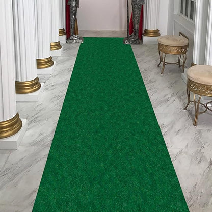 Ottomanson 2'7" x 53' Hallway Runner with Scraper Pile - Extra Durable Non-Slip Rug Mat for Indoor & Outdoor Use - Ideal for Kitchen, Entryway & Garage - High-Traffic Carpet, Green
