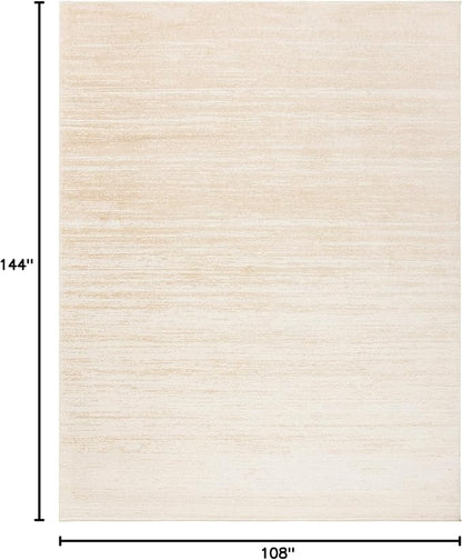 SAFAVIEH Area Rug 9x12 - Adirondack Collection - Large - Champagne & Cream, Modern Ombre Design, Non Shedding & Easy to Clean, Ideal for Living Room, Bedroom, Office, Dining Space (ADR113W)