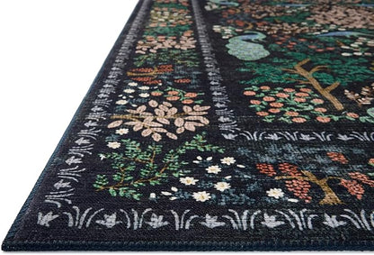 Loloi Rifle Paper Co. Canopy Collection CNP-05 Charcoal 3'-9" x 5'-9" Accent Rug