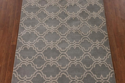 Modern Collection 5 x 8 Trellis Area Rug, All-Over/Geometric Wool Carpet for Home Décor, Living Room, Dining Room, and Bedroom