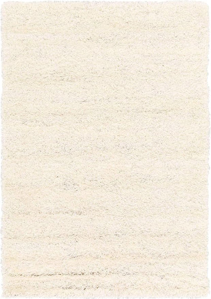 Unique Loom Solid Shag Collection Area Rug (4' 1" x 6' 1" Rectangle, Snow White)