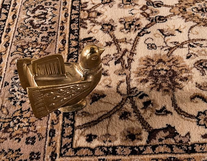 Unique Loom Sialk Hill Collection Area Rug - Washington (2' 2" x 3' 1" Rectangle Ivory/Black)