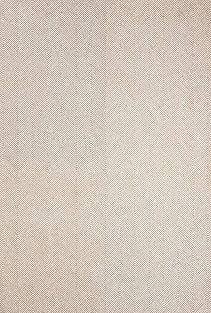 Modern Herringbone Chevron Collection Handcrafted Wool Area Rug - Durable, Zigzag Pattern, for High Traffic, Contemporary Design for Living Room, Bedroom, Dining Room Decor (Sand Beige, 6' x 8')