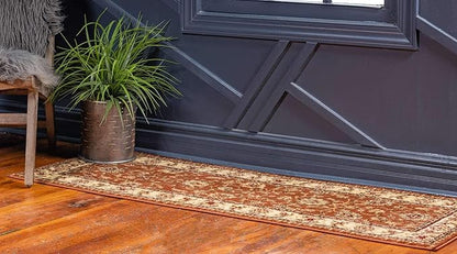 Unique Loom Voyage Collection Traditional Oriental Classic Intricate Design Area Rug (2' 7 x 10' 0 Runner, Terracotta/Ivory)