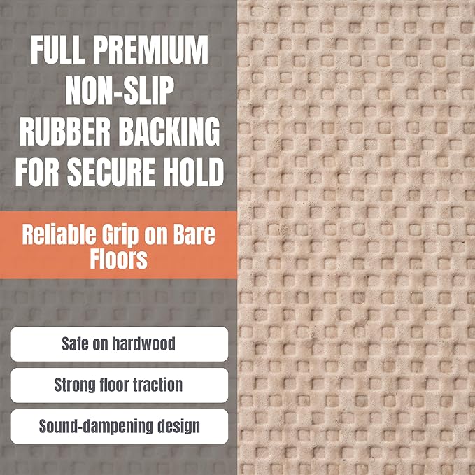 10ft Custom Cut Runner Rug for Narrow Hallways Kitchens - Deco Grey | Non-Slip | Washable & Edge Bound
