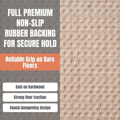 10ft Custom Cut Runner Rug for Narrow Hallways Kitchens - Deco Grey | Non-Slip | Washable & Edge Bound