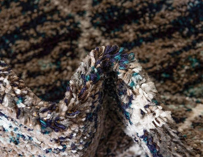 Unique Loom Trellis Frieze Collection Area Rug - Geometric (7' Round, Blue Multi/ Ivory)