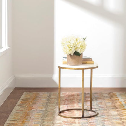 Dash and Albert Paint Chip Wool Area Rug - 4' x 6' Stone Graphic Hand Micro Hooked Accent Rug - Durable, High Traffic Areas Hallway, Living Room, Stairs