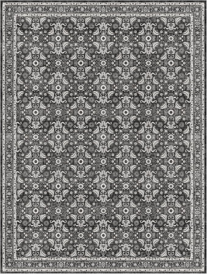 WITSHOCK Living Room Area Rugs 10x13: Soft Non-Slip Backing Washable Rugs Vintage Large Carpet for Bedroom Office Dining Room Kitchen Stain Resistant Home Decor Rug