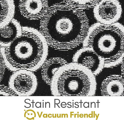 25 ft Extra Long Black Hallway Runner Rug | Non-Slip & Machine Washable | Custom Cut to Size 2'3" x 25' (Runner) | REMNAZ