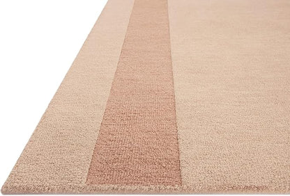 Loloi Leanne Ford Craven Collection CVN-01 Blush/Rose 3'-6" x 5'-6" Accent Rug Geometrical, Patterned, Neutral, Entryway, Mudroom, Bathroom, and Kitchen