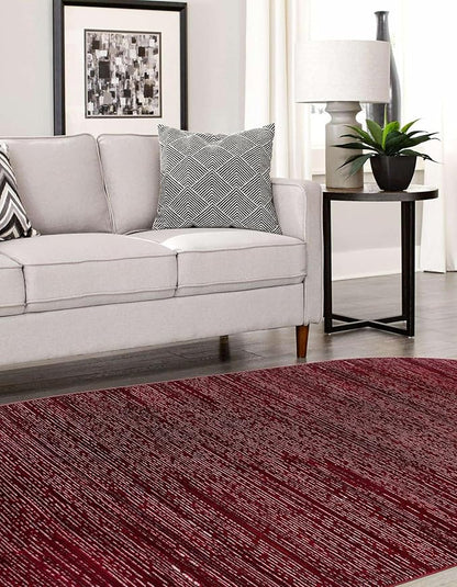 Unique Loom Finsbury Collection Area Rug - Kate (7' 10" x 10' Oval, Red)