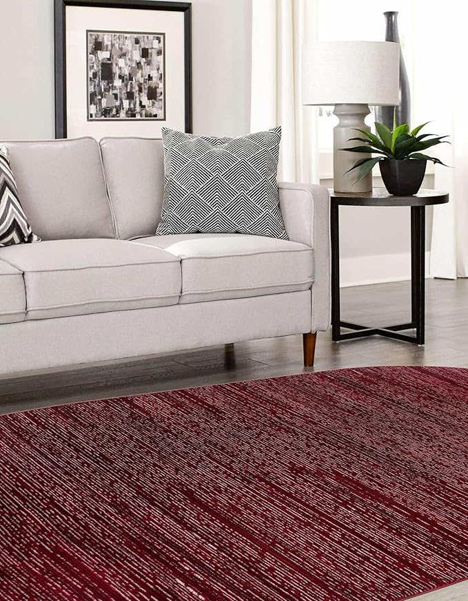 Unique Loom Finsbury Collection Area Rug - Kate (5' 3" x 8' Oval, Red)