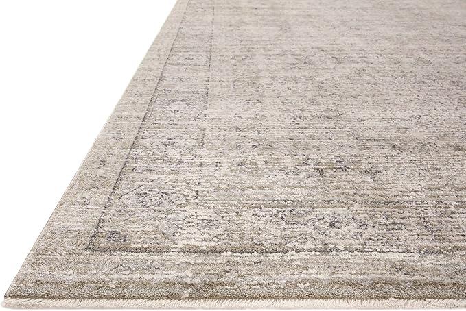 Loloi Amber Lewis Alie Collection ALE-03 Taupe/Dove 7'-10'' x 7'-10'', .13'' Pile Height, Round Area Rug