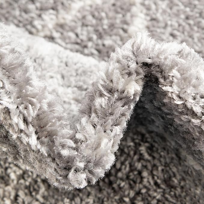 Unique Loom Trellis Frieze Collection Area Rug - Geometric (3' x 5' Oval, Light Gray/ Ivory)
