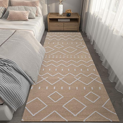 Hallway Runner Rug 2x8, Washable Kitchen Runners Non Slip, Ultra Thin Entryway Floor Mat Fit Under Door, Soft Low Pile Cotton Boho Carpet for Laundry Outdoor Bedroom