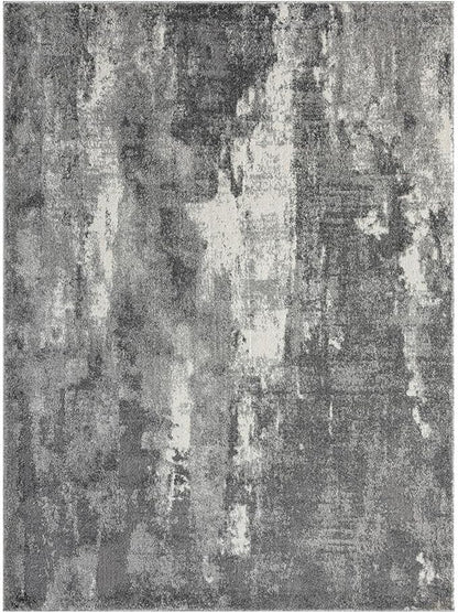 LUXE WEAVERS Euston Collection 7681 Dark Grey 5x7 Modern Abstract Area Rug