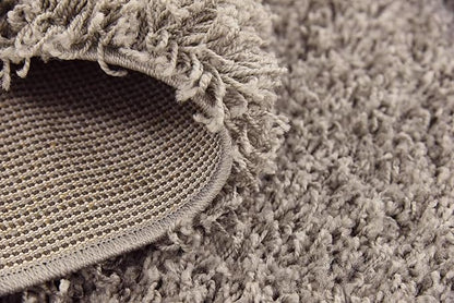 Unique Loom Solid Shag Collection Area Rug (8' Square, Cloud Gray)