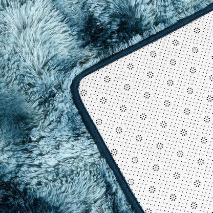 Large Shag Area Rugs 6 x 9, Tie-Dyed Plush Fuzzy Rugs for Living Room, Ultra Soft Fluffy Furry Rug for Bedroom, Indoor Carpet Nursery Rugs for Kids Room Home Decor, Peacock Blue