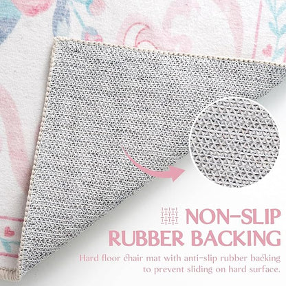 Washable Non-Slip Runner Rugs 2X6, Pink Rug Boho Farmhouse Bow Floral Area Rug for Hallway Kitchen Bedroom Beside Laundry Room Bathroom Rug, Low Pile Stain Resistant Soft Floor Carpet