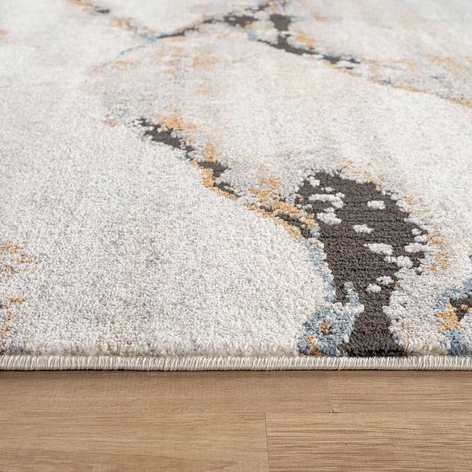 Rugshop Contemporary Gray Striated Area Rug Durable, Kid & Pet Friendly 2' 3" x 12' Runner Ideal for Hallway, Kitchen, Entryway, or Behind The Sofa