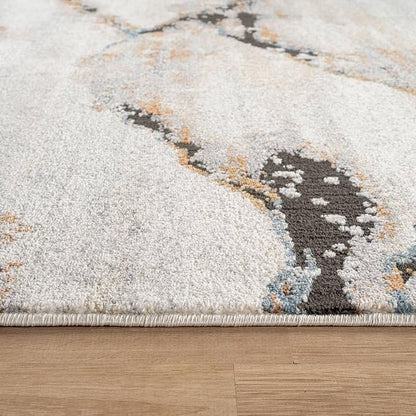 Rugshop Contemporary Gray Striated Area Rug Modern Rug for Entryway, Doormat, or Kitchen Easy to Clean, Durable, Kid & Pet Friendly 2' x 3'