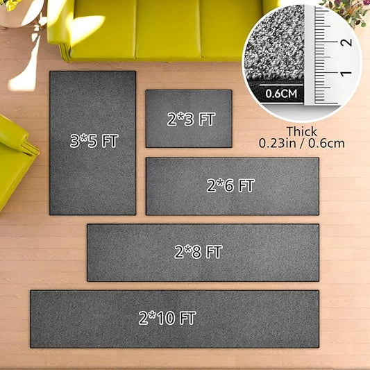 Door mat with Non Slip Rubber Backing, Washable Soft Floor Carpet for Kitchen, Hallway, Entryway Indoor, Bedroom, Laundry, Low Pile Area Rugs, Solid Color with Pointillism Style, 2 * 3 ft Black