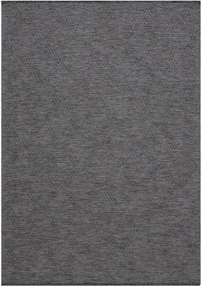LUXE WEAVERS Modern Farmhouse Smoke 9x12 Washable Area Rug, Anti-Slip Diamond Pattern Carpet