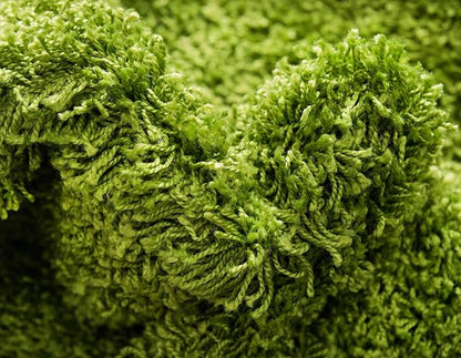 Unique Loom Solid Shag Collection Area Rug (8' Round, Grass Green)