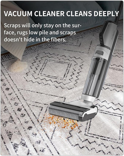 ILANGO Area Rugs 9'x12' for Living Room Machine Washable Grey Area Rugs Modern Dedroom with Rubber Backing Non Slip Carpet for Farmhouse Dining Room, Ultra-Thin, Foldable, Easy Clean