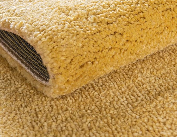 Unique Loom Solo Collection Area Rug - Calabasas (10' x 13' Rectangle, Yellow)
