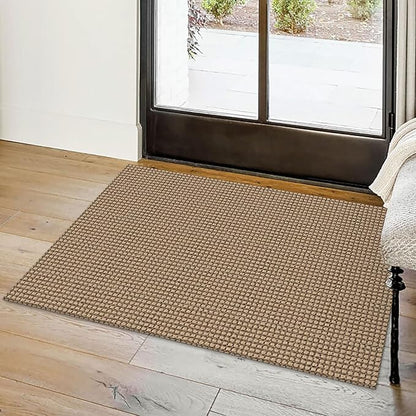 Small Braided Rugs 2x3 Ft Area Rugs for Entryway Washable Rug Non Slip Throw Rugs Cotton Woven Door Mat Indoor Entrance Front Door Rugs for Foyer Kitchen, Orange/Tan/Brown