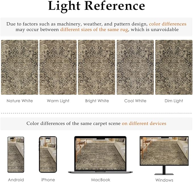 3x10 Washable Brown Runner Rug Vintage Hallway Kitchen Carpet Non-Slip Soft Low Pile Distressed Throw Rug for Bedroom Bathroom Laundry Living Room