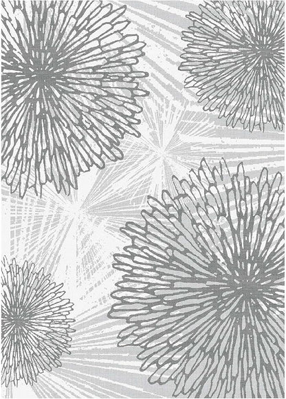 WITSHOCK 5x7 Washable Rug for Living Room,Modern Floral Distress Print Pattern Area Rugs,Stain Resistant with Non Slip Backing Carpet for Dining Room,Bedroom & Home Decor,Grey White