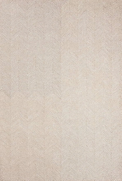 Modern Herringbone Chevron Collection Handcrafted Wool Area Rug - Durable, Zigzag Pattern, for High Traffic, Contemporary Design for Living Room, Bedroom, Dining Room Decor (Sand Beige, 4' x 6')