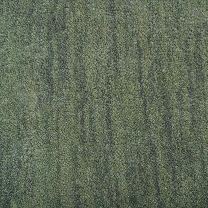 Hand Knotted Loom Wool ECO-Friendly Area Rugs - 8'x8', Square, Green Color, Solid Plain Design, High Pile Thick Handmade Anti Skid Area Rugs for Living Room, Bed Room (L00111)